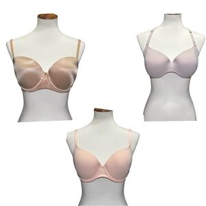 Lot of 3 Victoria’s Secret underwire padded smooth bra’s size 36D
